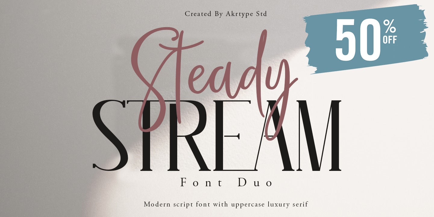 Przykładowa czcionka Steady Stream #13